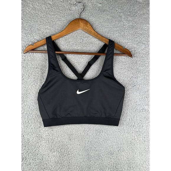 Nike Sports Bra size large Dri fit black with adjustable straps - Picture 1 of 6